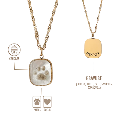 BIJOUX SOUVENIR COLLIERS DORÉ / Patte COLLIER CASSANDRE