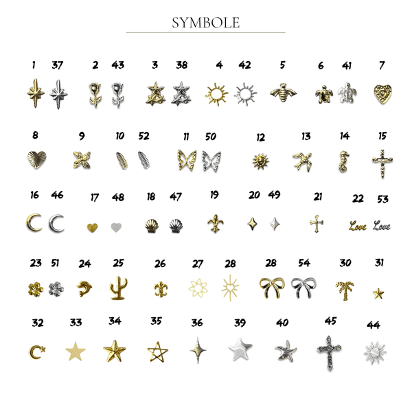 CHARMS À PERSONNALISER ( 44 symboles disponibles )