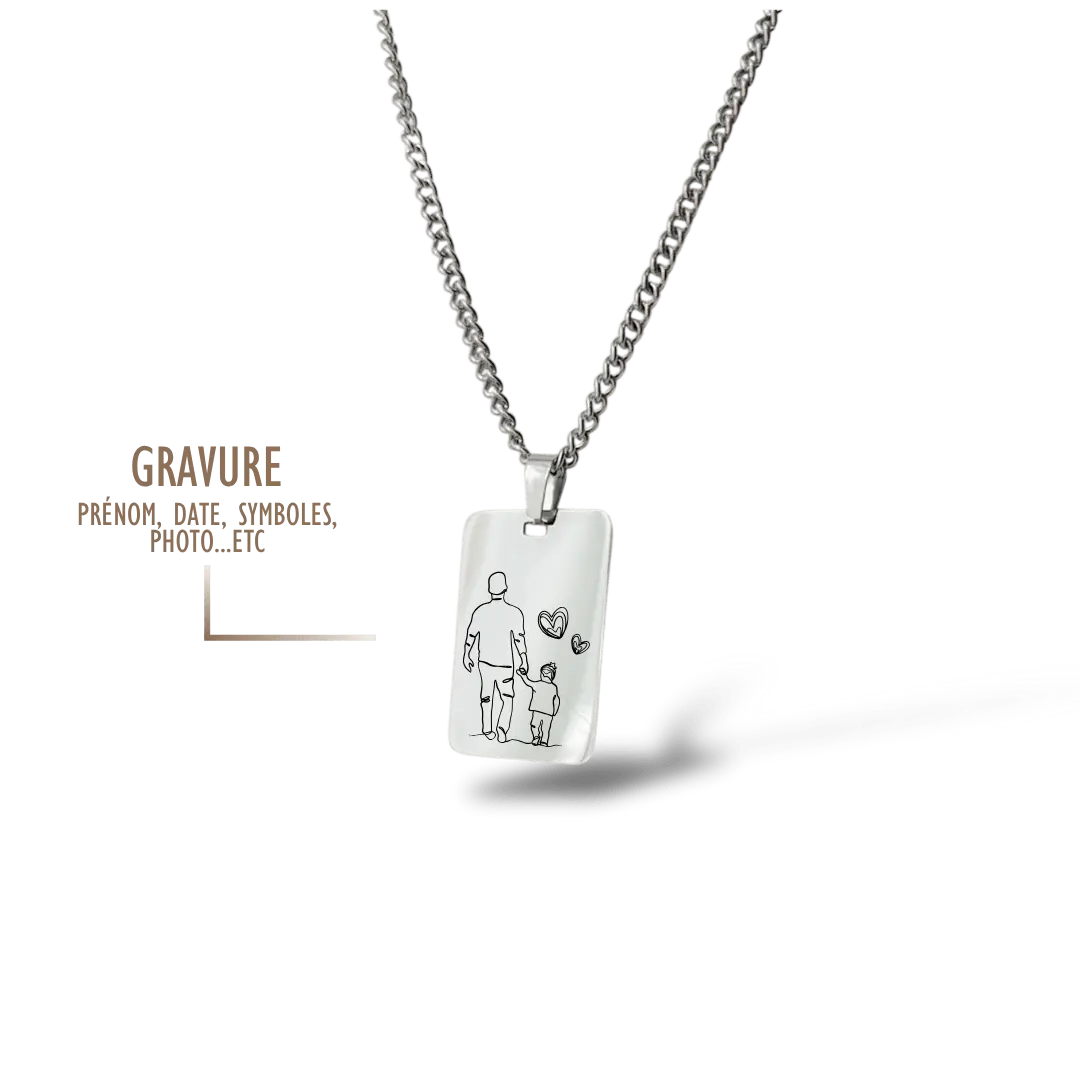 GRAVURE COLLIERS ARGENT COLLIER GABRIEL GRAVURE