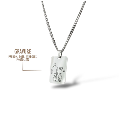 GRAVURE COLLIERS ARGENT COLLIER GABRIEL GRAVURE