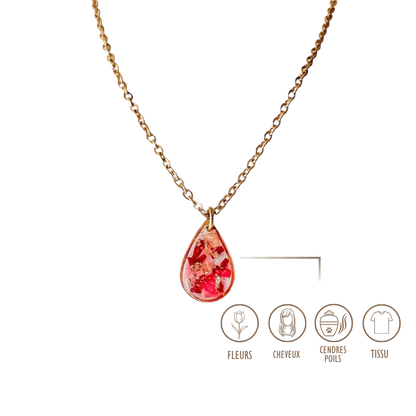 BIJOUX SOUVENIR COLLIERS DORÉ COLLIER GOUTTE
