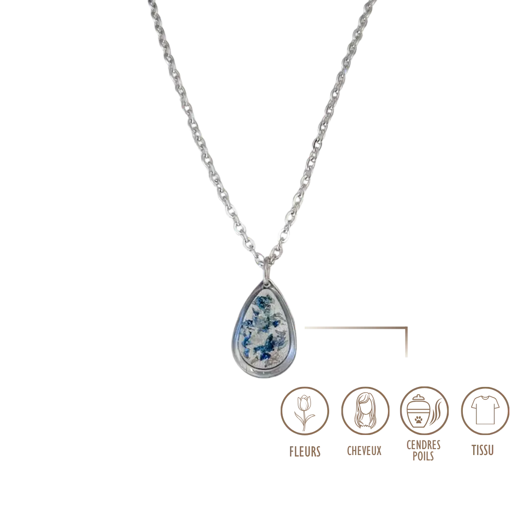 BIJOUX SOUVENIR COLLIERS ARGENT COLLIER GOUTTE