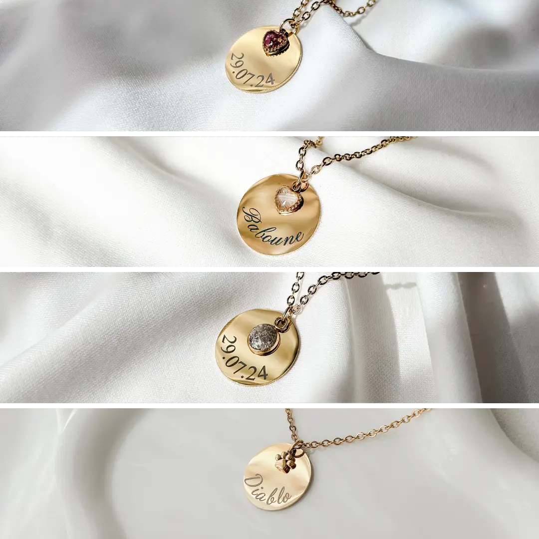 GRAVURE &amp; SOUVENIR COLLIERS DORÉ COLLIER GRAND ALBA