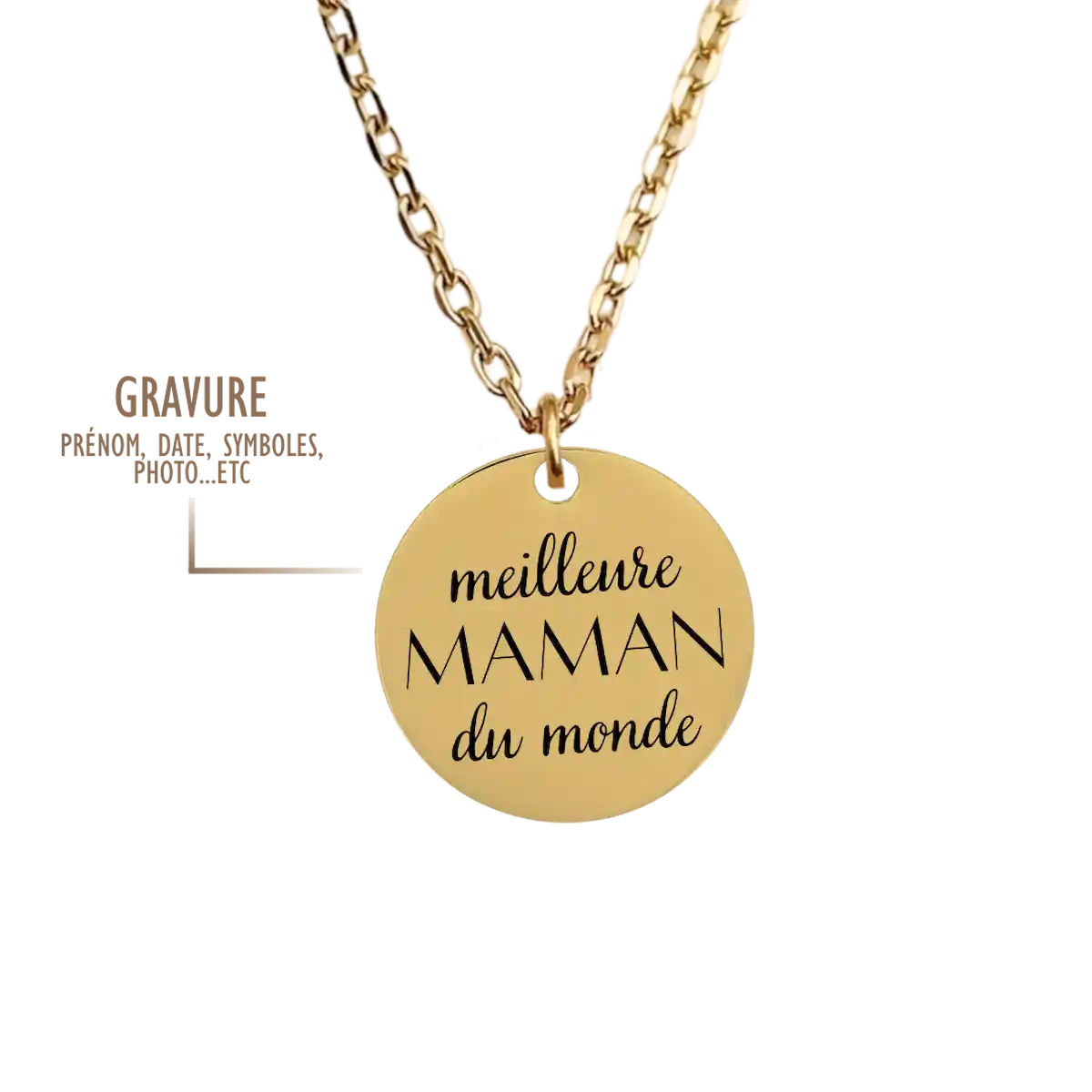 GRAVURE COLLIERS DORÉ COLLIER GRAND PAULA