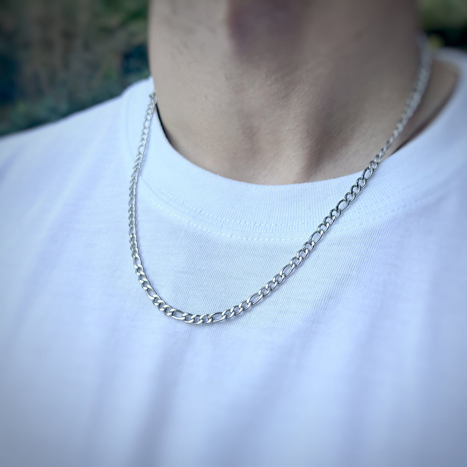 Création Luxie COLLIERS ARGENT / Large COLLIER HOMME - LÉO