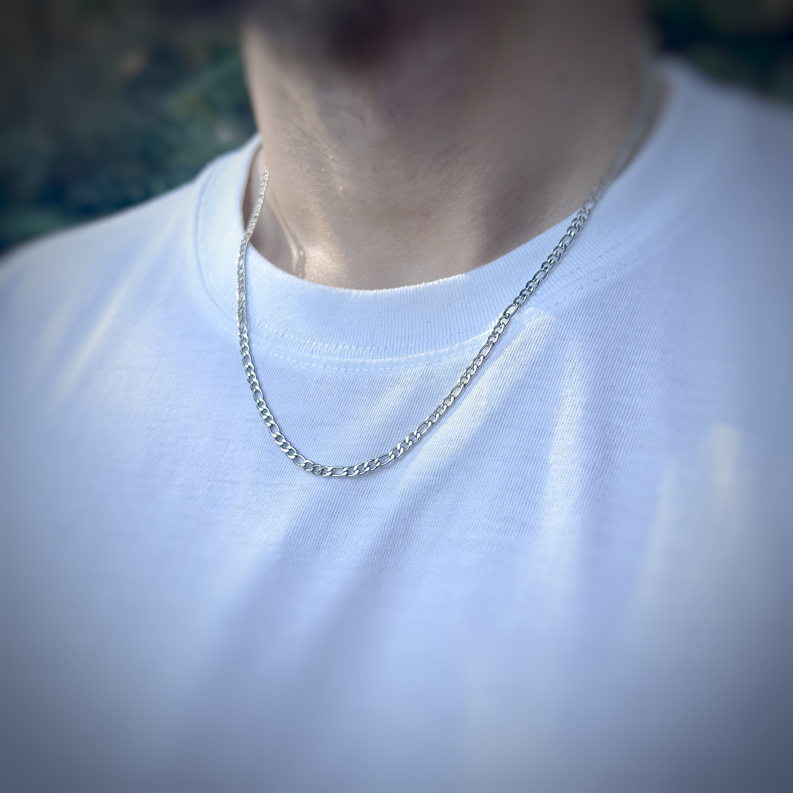 Création Luxie COLLIERS ARGENT / Fin COLLIER HOMME - LÉO