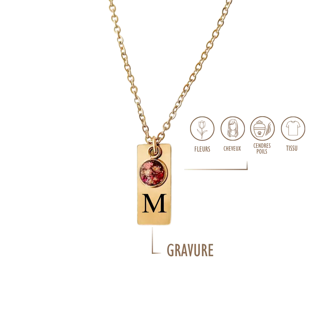 GRAVURE &amp; SOUVENIR COLLIERS DORÉ COLLIER HOMME - MON SOUVENIR