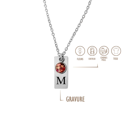 GRAVURE &amp; SOUVENIR COLLIERS Argent COLLIER HOMME - MON SOUVENIR