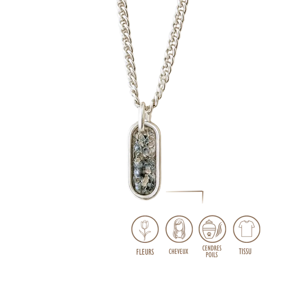 BIJOUX SOUVENIR COLLIERS ARGENT COLLIER HOMME - OVAL