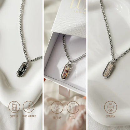 BIJOUX SOUVENIR COLLIERS ARGENT COLLIER HOMME - OVAL