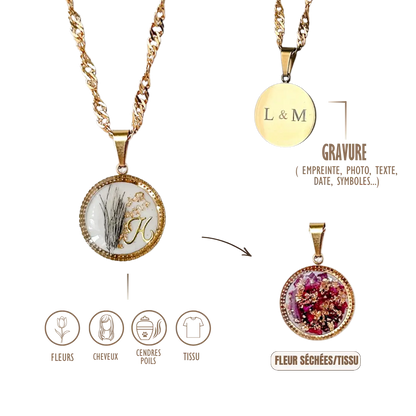 GRAVURE &amp; SOUVENIR COLLIERS DORÉ COLLIER LÙA