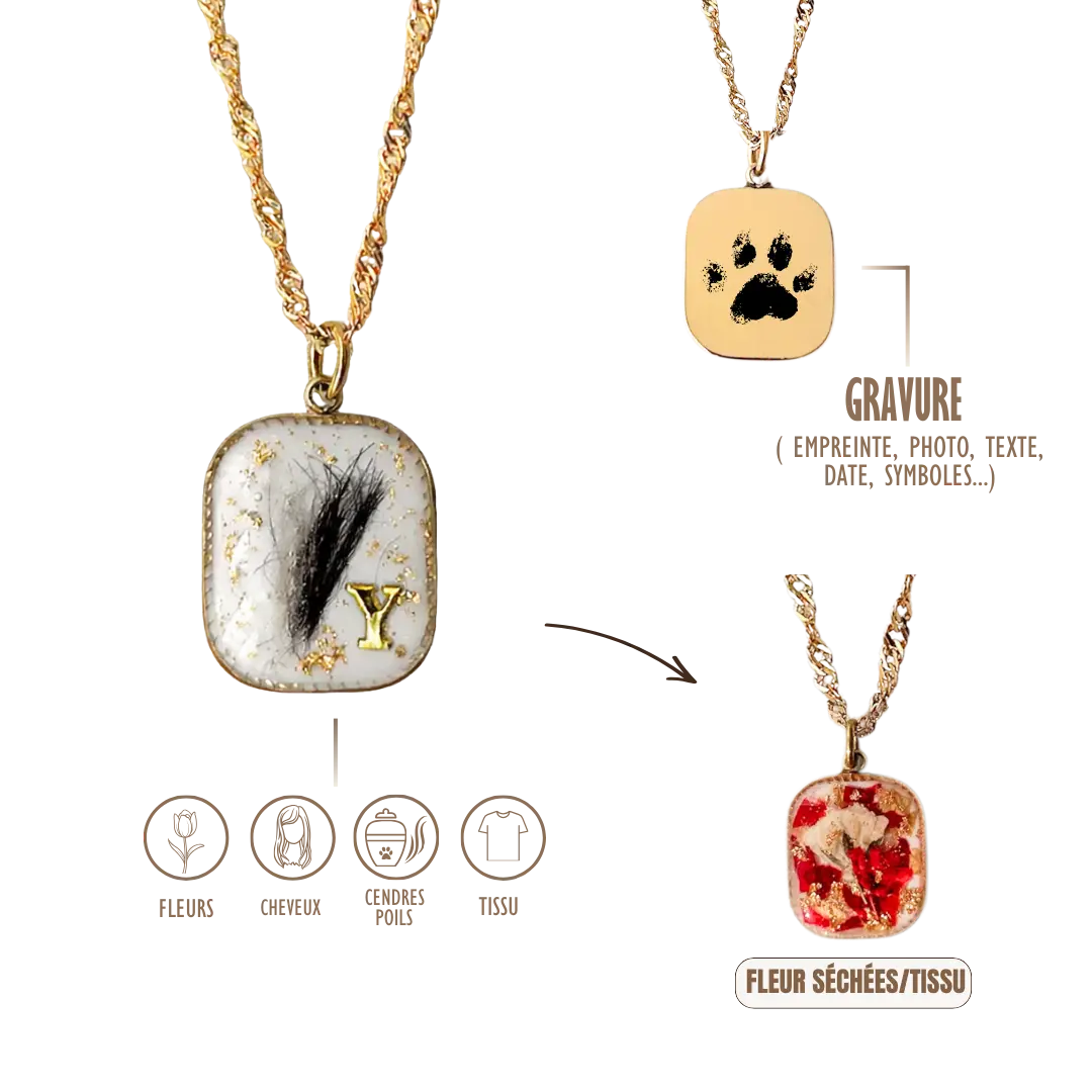 GRAVURE &amp; SOUVENIR COLLIERS DORÉ COLLIER MARIA
