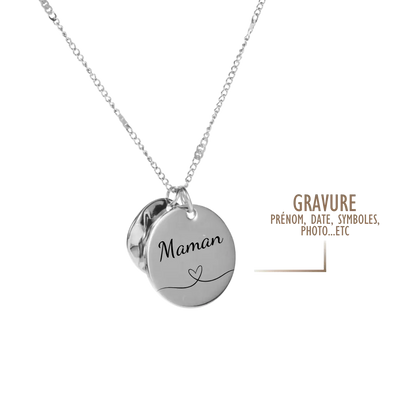 GRAVURE COLLIERS ARGENT COLLIER MÉLINDA