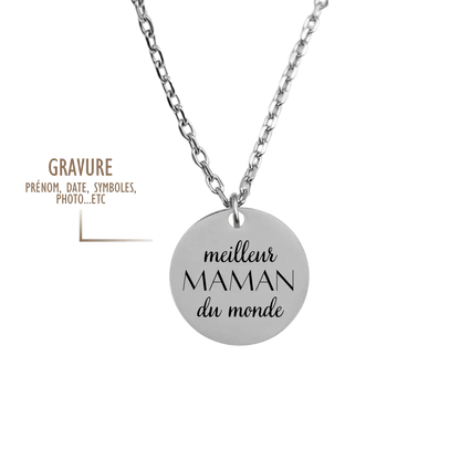 GRAVURE COLLIERS ARGENT COLLIER PETIT PAULA