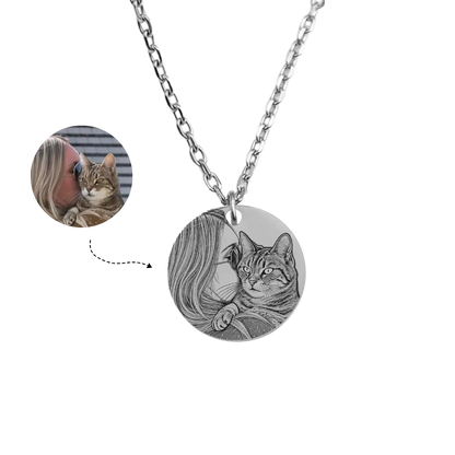 GRAVURE COLLIERS ARGENT COLLIER PETIT PAULA - GRAVURE ( photo / texte / date)