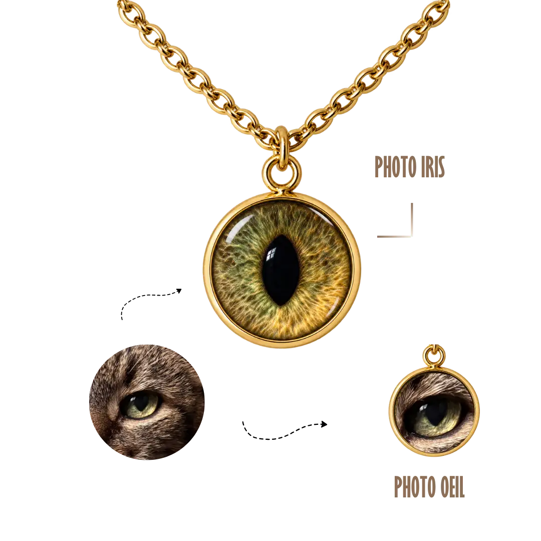 BIJOUX SOUVENIR COLLIERS DORÉ COLLIER SOUVENIR OEIL/IRIS