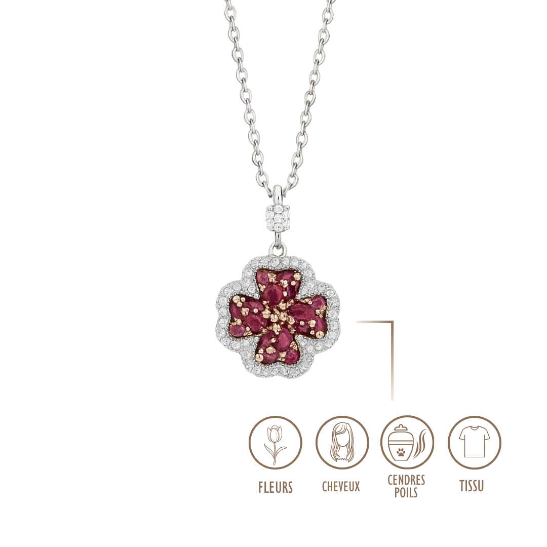 BIJOUX SOUVENIR COLLIERS ARGENT COLLIER TRÈFLE