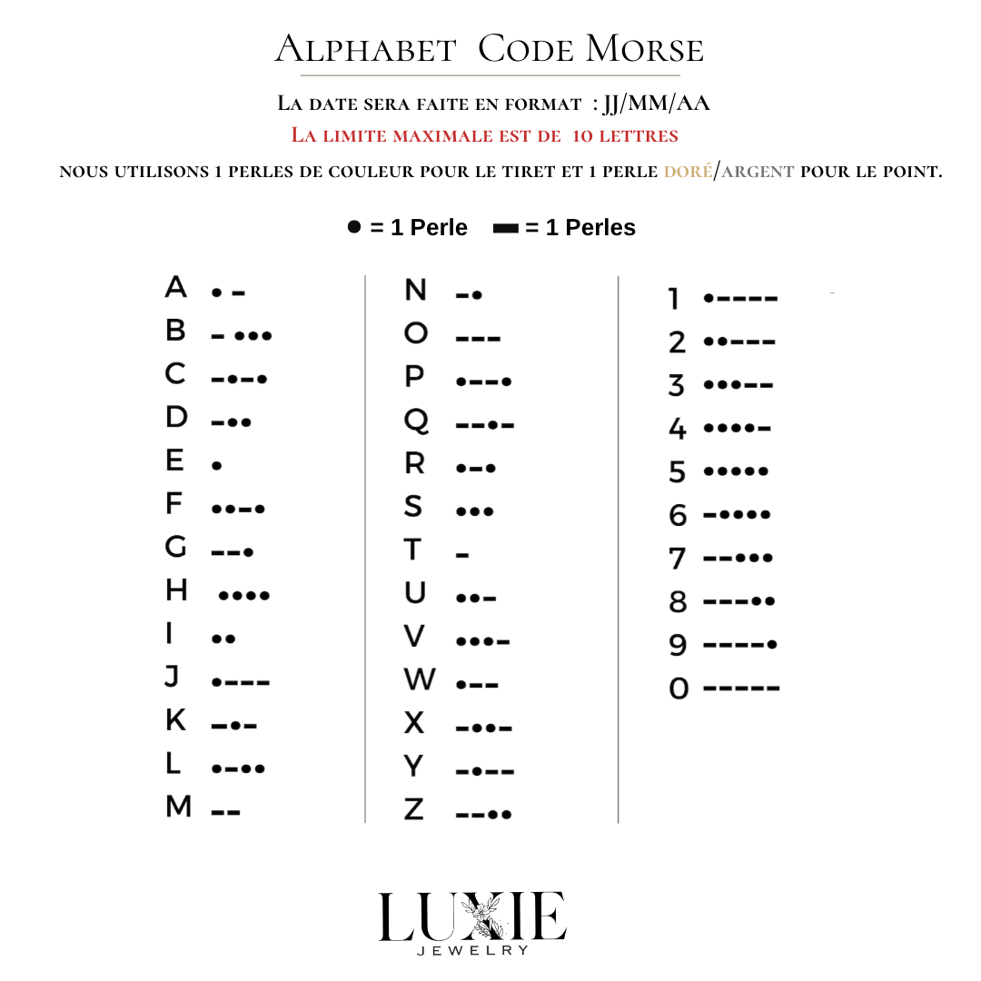 BRACELET CODE MORSE